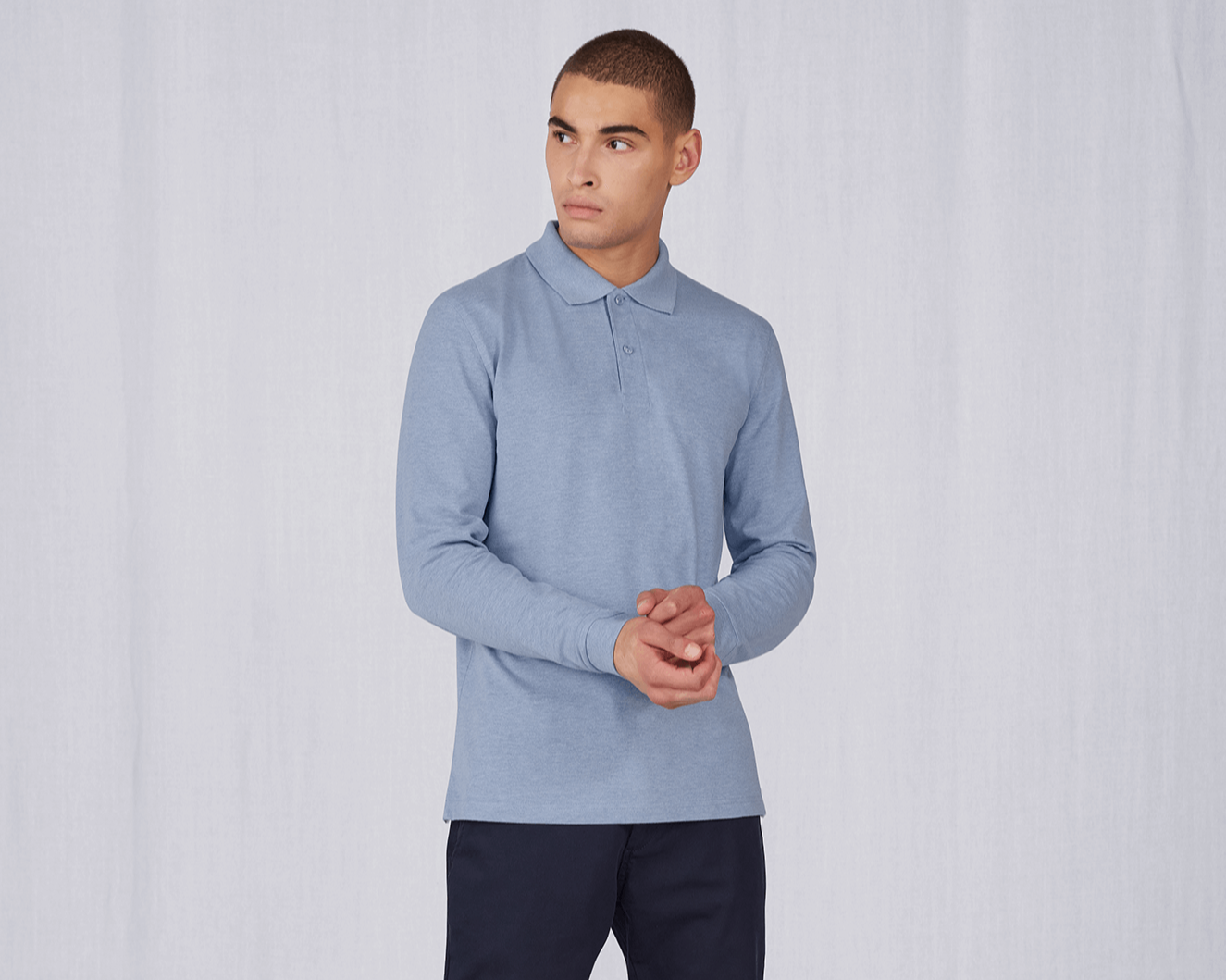 Selected Homme oversized t-shirt in heavy organic cotton light blue
